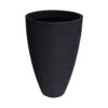Embossed Line Texture Tulip Shaped Pot Grey